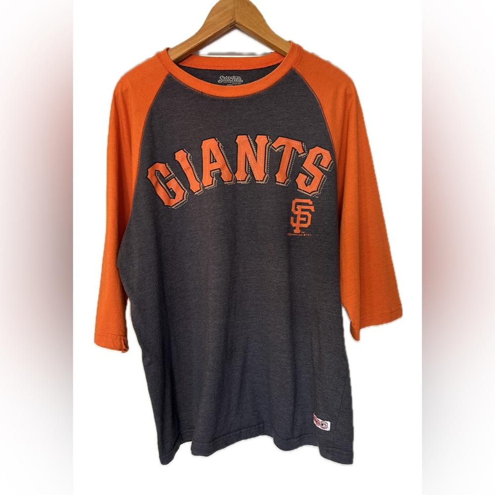 Stitches San Francisco Giants 3/4 length sleeve Shirt.